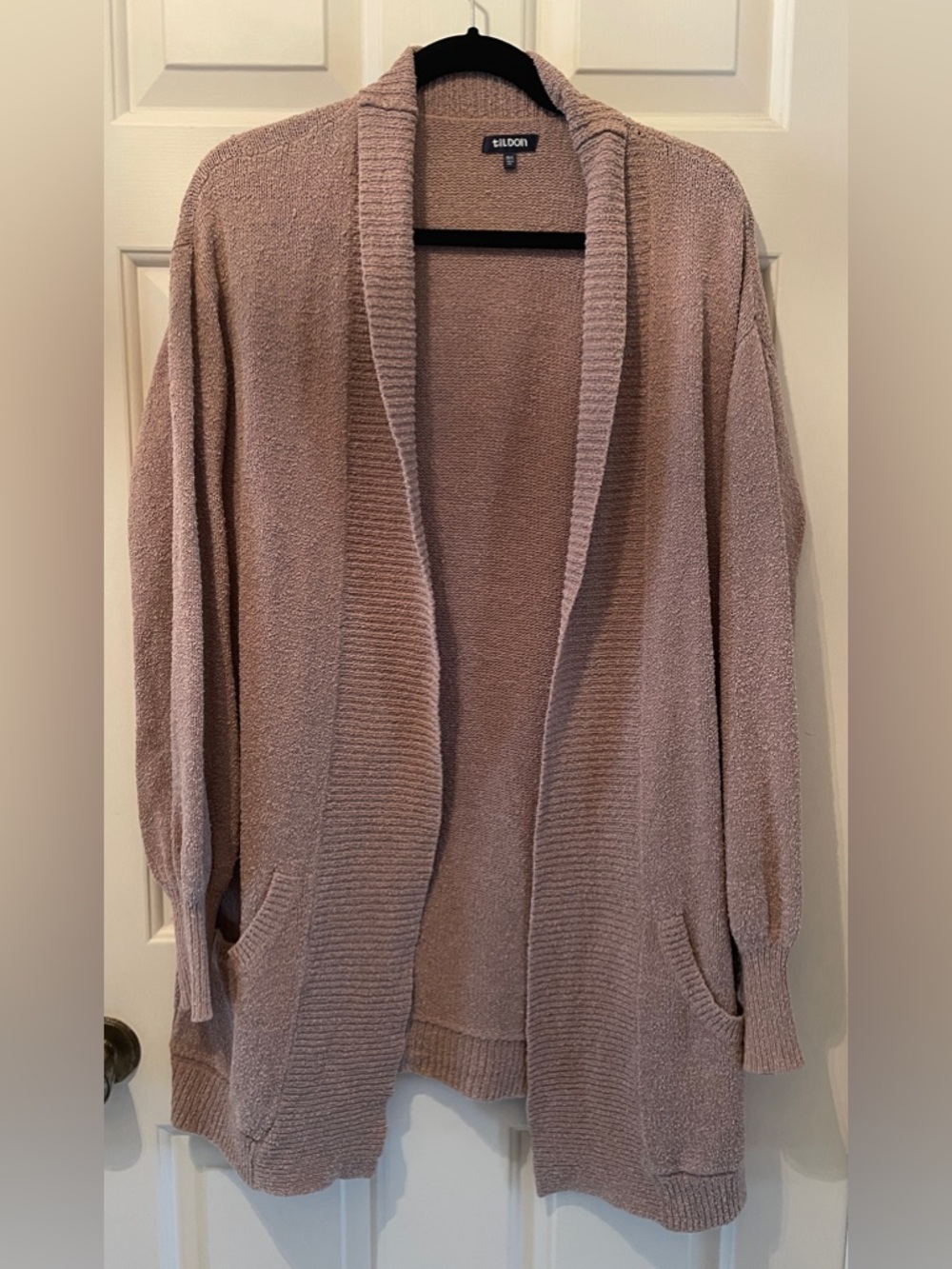 Tildon Open-Front Women's Cozy Cardigan Sweater - Taupe